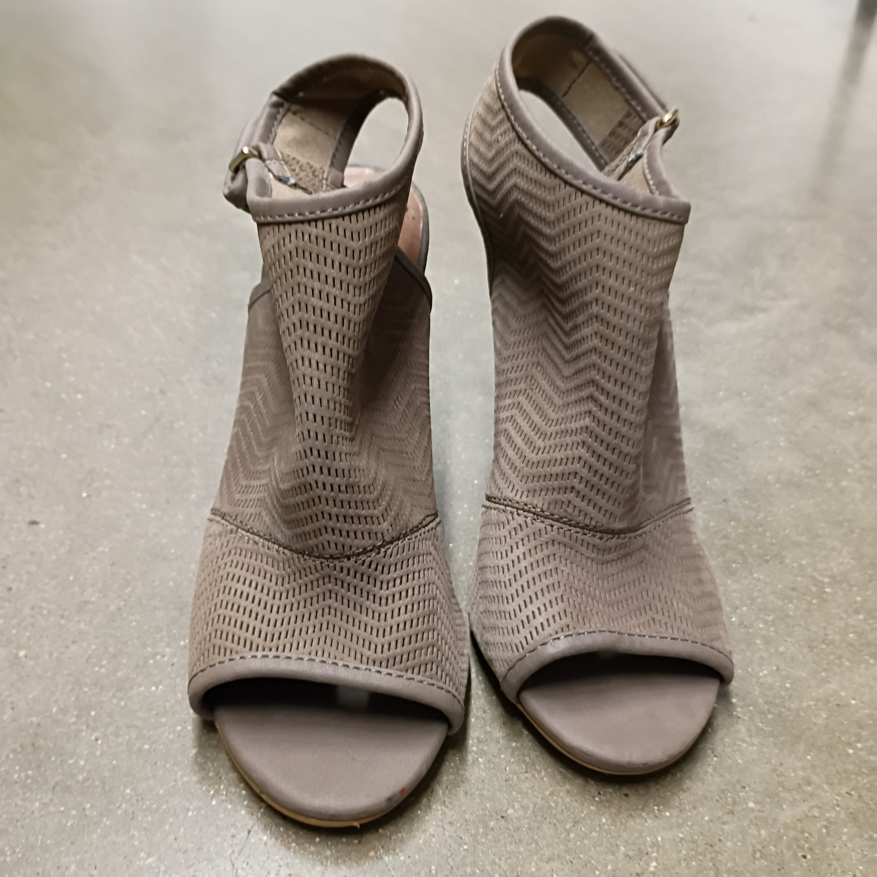 Aldo Taupe Wedge Sandals